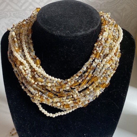 Amazing 20 strand beaded necklace, scarf, collar.  Choose your own adventure - Picture 5 of 7
